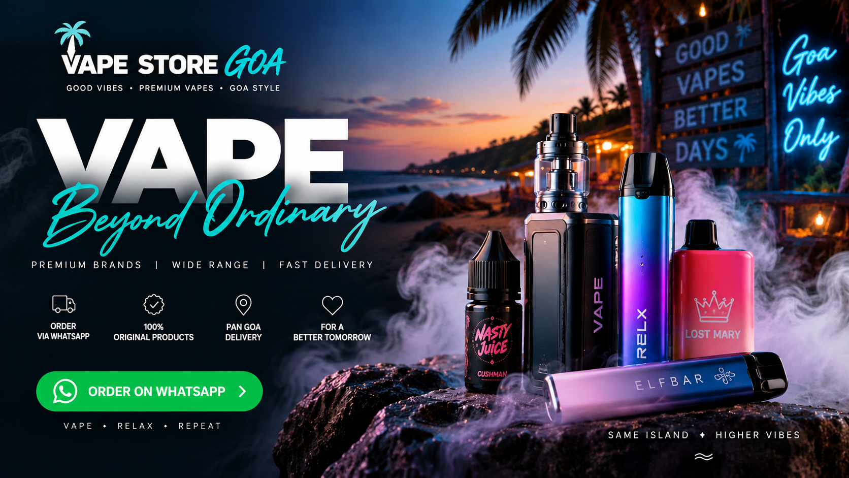 Vape Store Goa — premium vapes, wide range and fast delivery across Goa